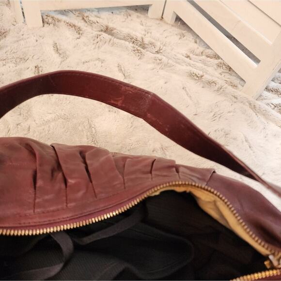 TORY BURCH BURGANDY HOBO BAG - Picture 13 of 16